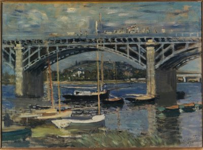 De brug van Argenteuil door Claude Monet